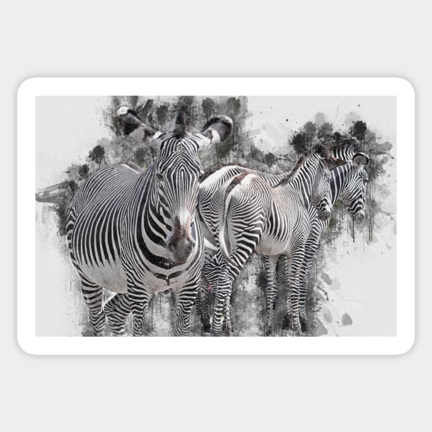 Zebra Wild Animal Safari Africa Jungle Sticker by Cubebox